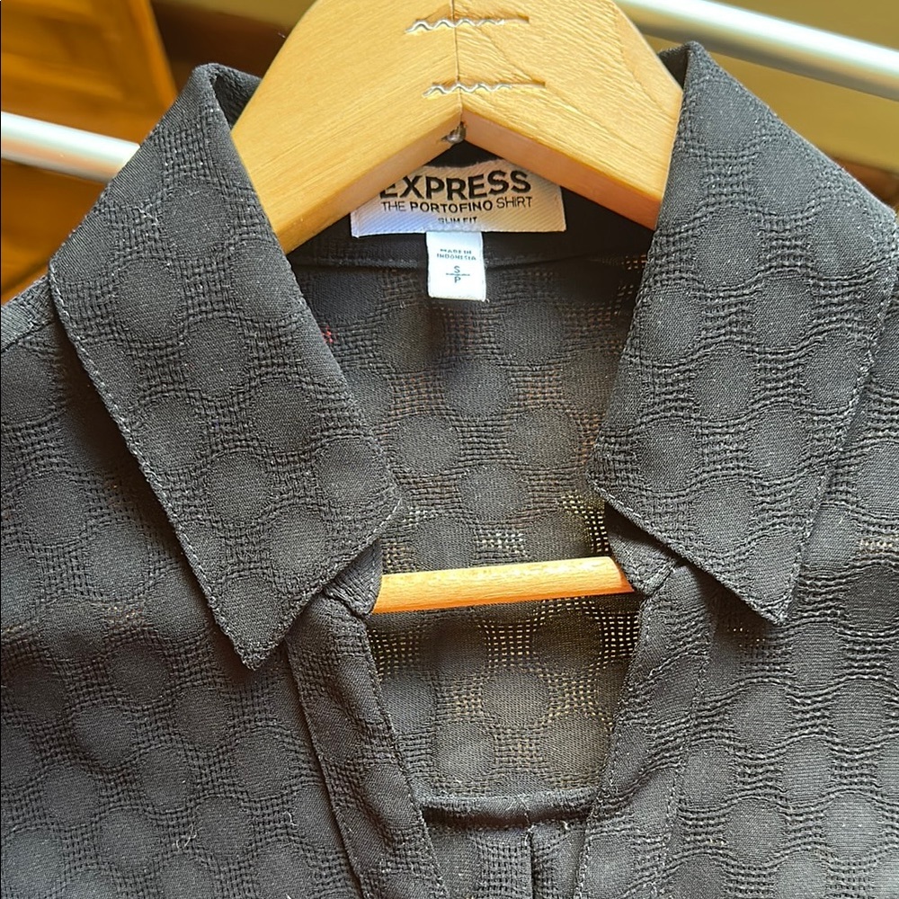 Black Express Button-Up Blouse - image 2